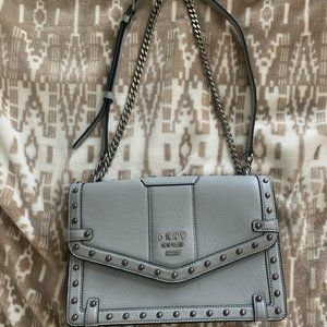 DKNY Whitney Studded Shoulder Bag Grey